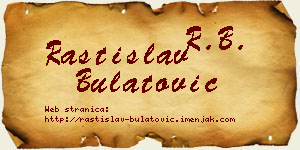 Rastislav Bulatović vizit kartica